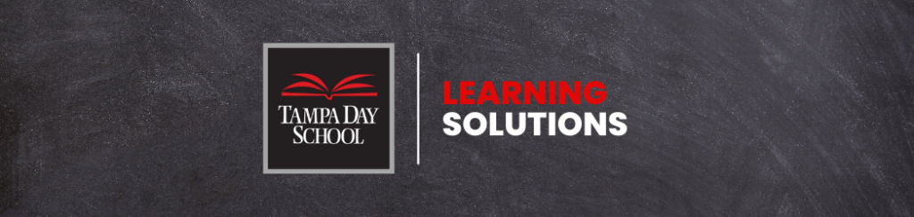 Banner on top of page "Learning Solutions,"-our tutoring program