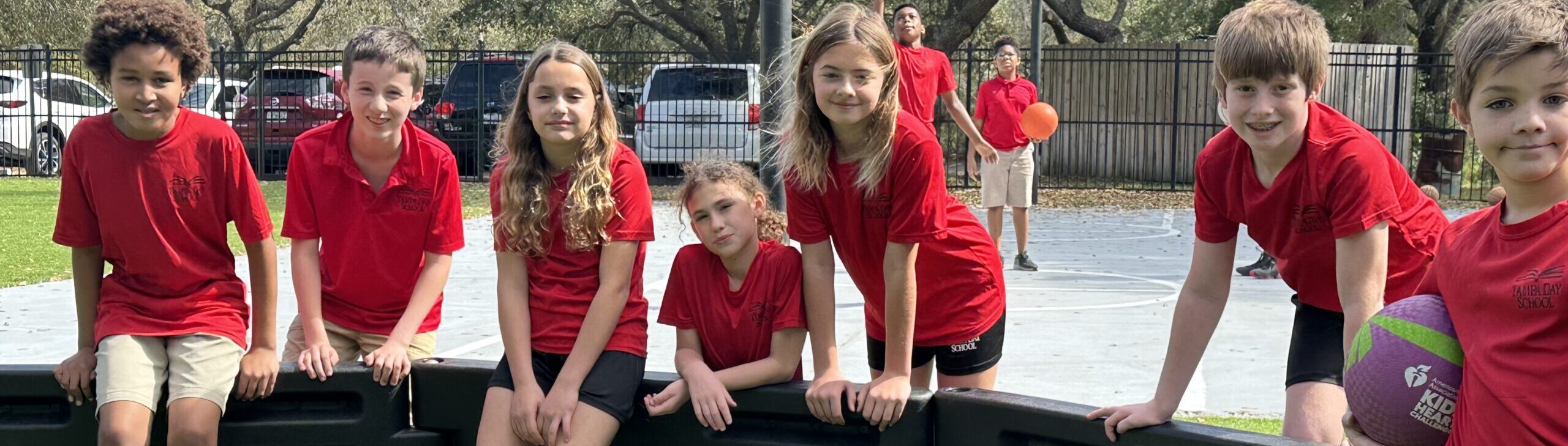 Students at Tampa Day School during recess.