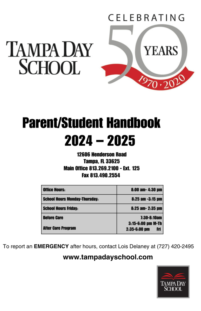Image of Cover of Student Handbbook for Tampa Day School