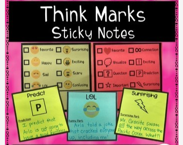 Think Marks Stick Notes and how to do guided notes.