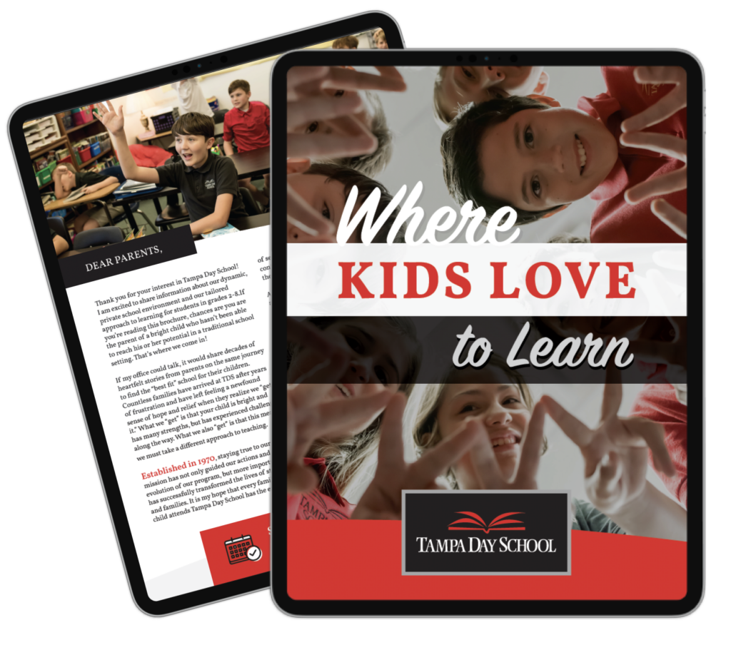 Image of Parent Info Packet previewed inside an iPad.
