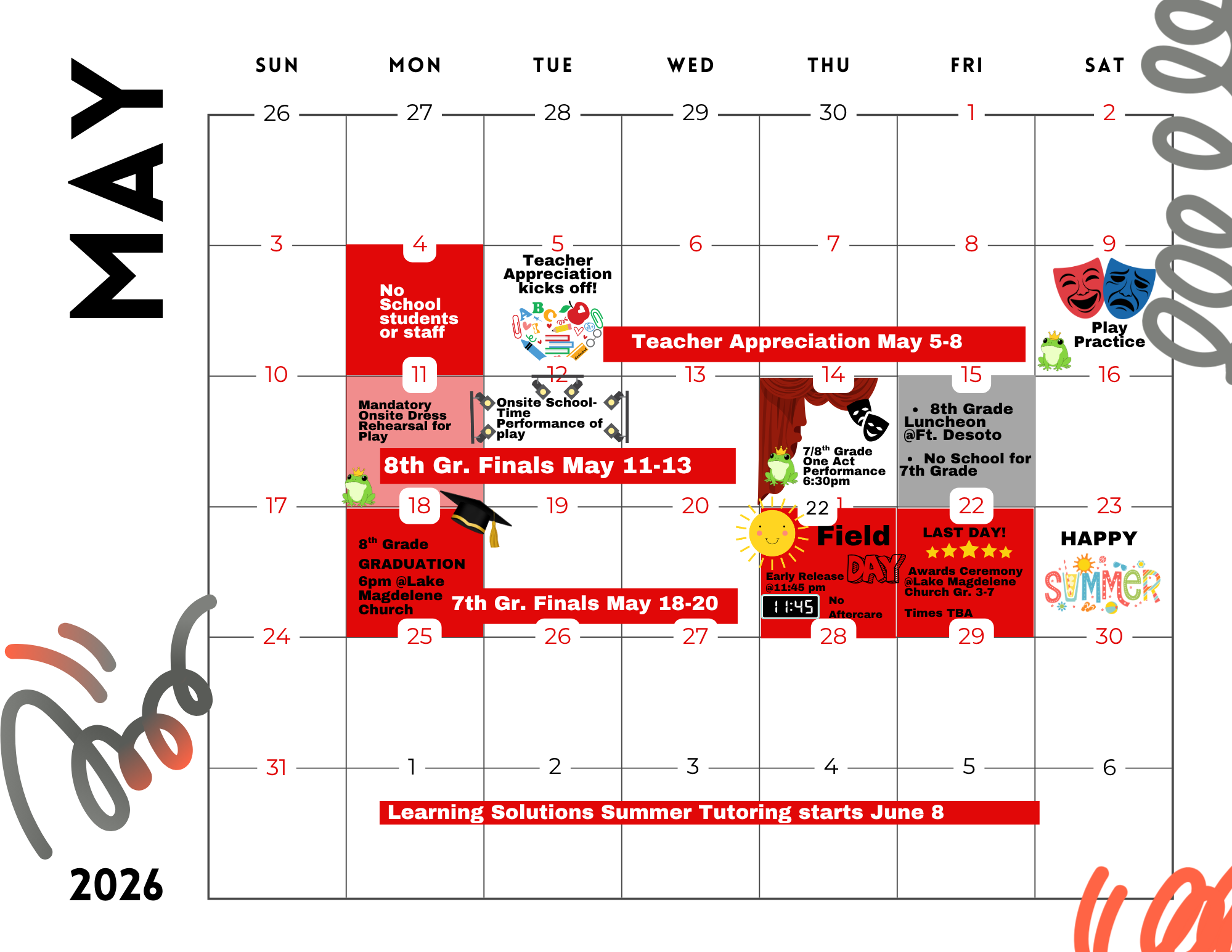 May 2026 Calendar for Tampa Day School