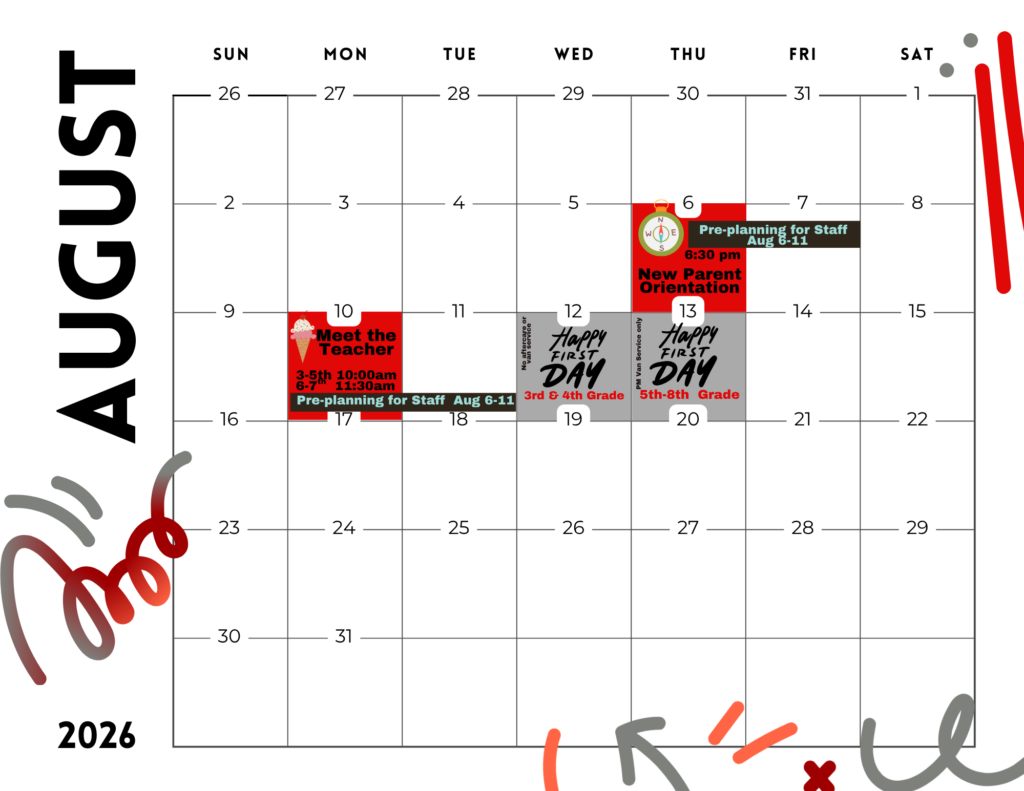 August calendar 2026