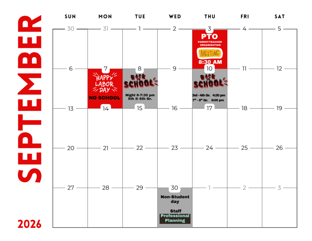 Sept 2026 Calendar
